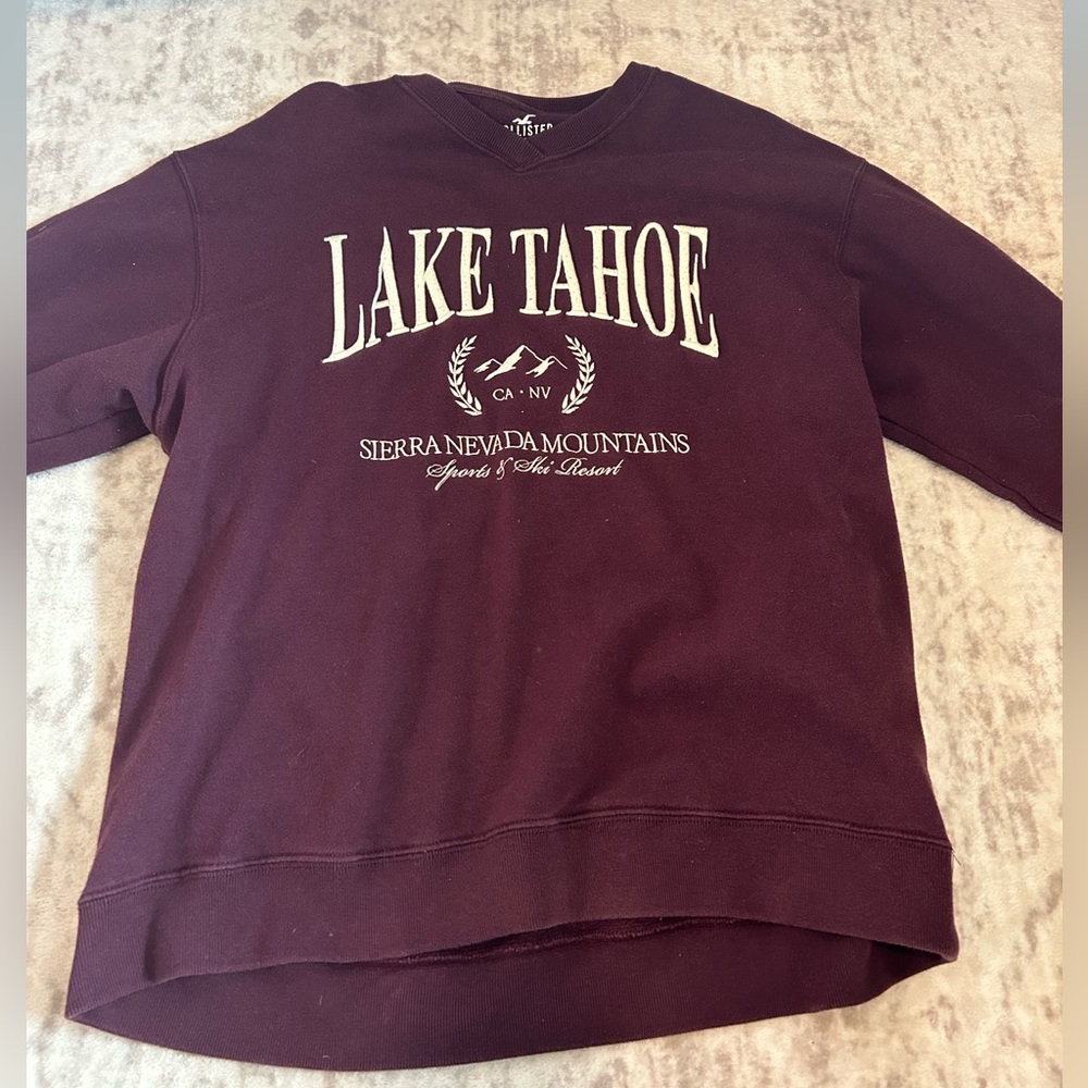 Hollister Burgundy Lake Tahoe Sweatshirt